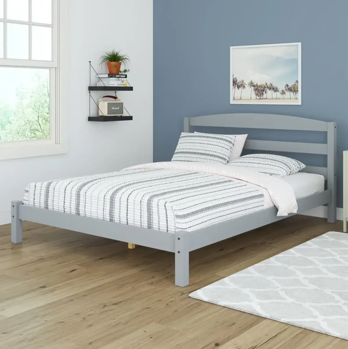 Braylon Wooden Bed Frame with Wood Slats