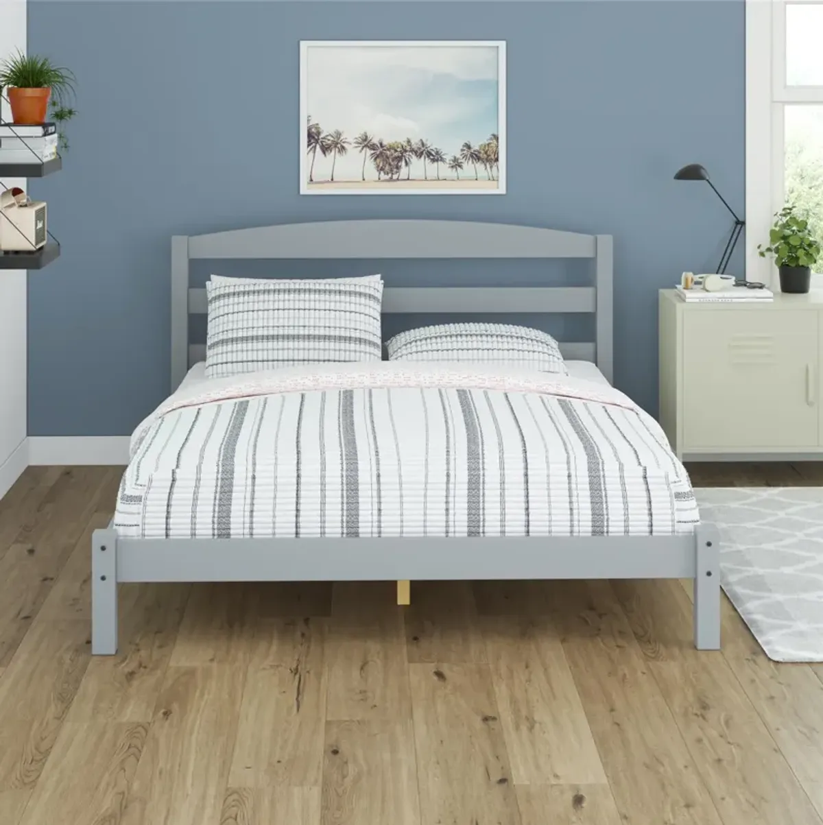 Braylon Wooden Bed Frame with Wood Slats