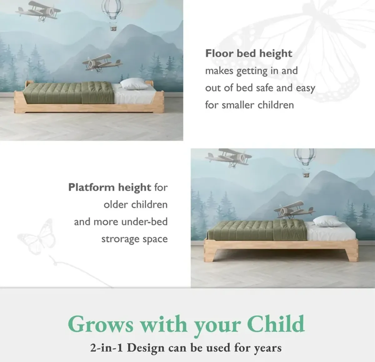 Maverick Kids Montessori Flip Bed