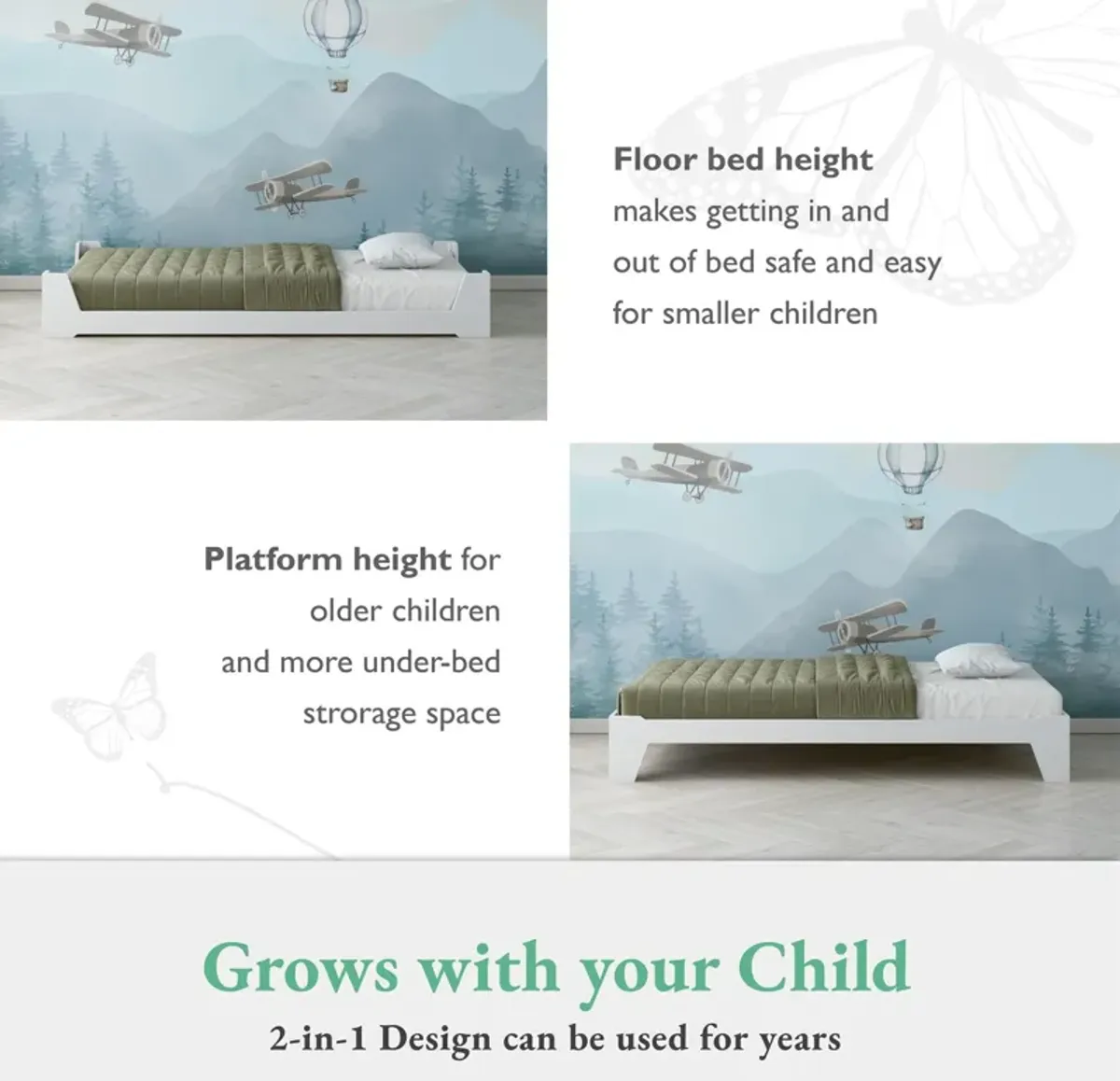 Maverick Kids Montessori Flip Bed