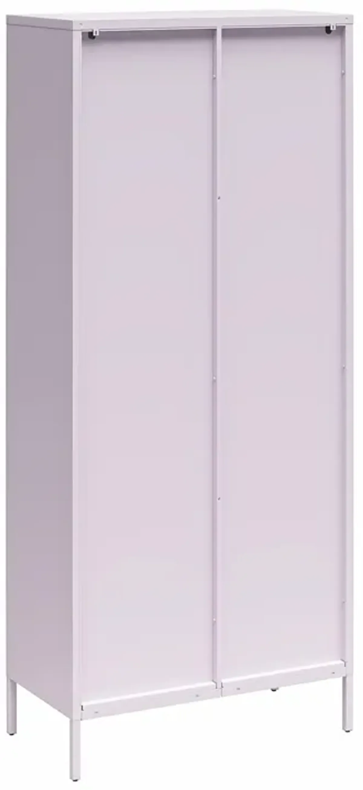 Luna Tall 2 Door Accent Cabinet with Fluted Glass