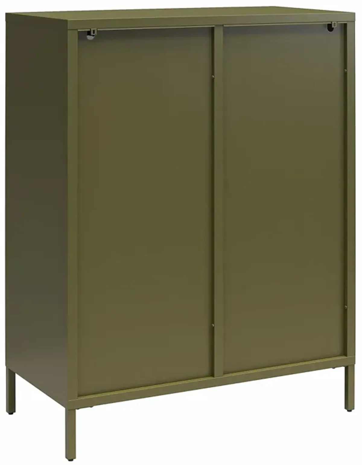 Luna Short 2 Door Accent Cabinet with Fluted Glass