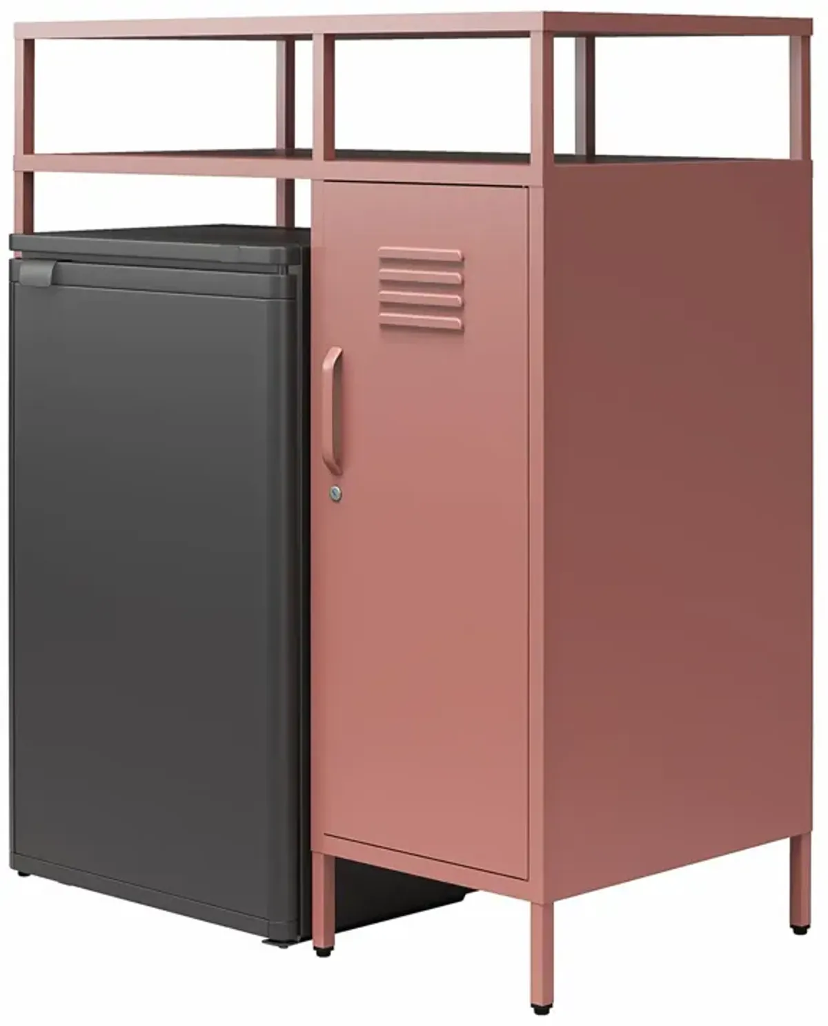 Cache Metal Locker-Style Mini Refrigerator Organizer