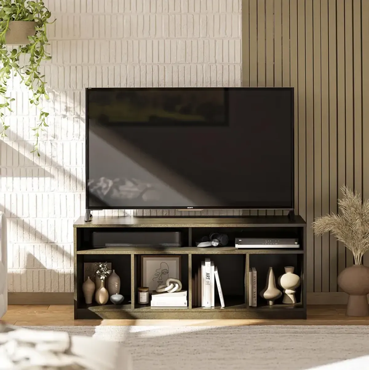 Willow Haven 4 Cube TV Console Space for Components and Media Storage