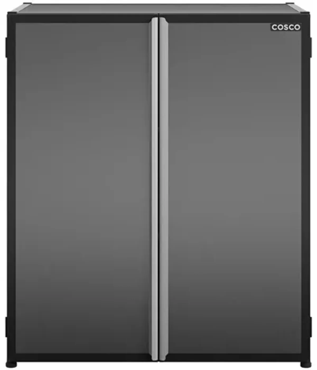 Freestanding Aluminum Garage Cabinet, Black and Gray