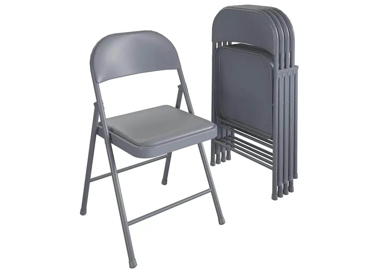 SmartFold Vinyl Folding Chair, 4-Pack