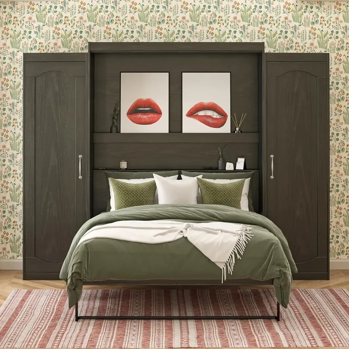 Her Majesty Murphy Bed with 2 Storage Wardrobes