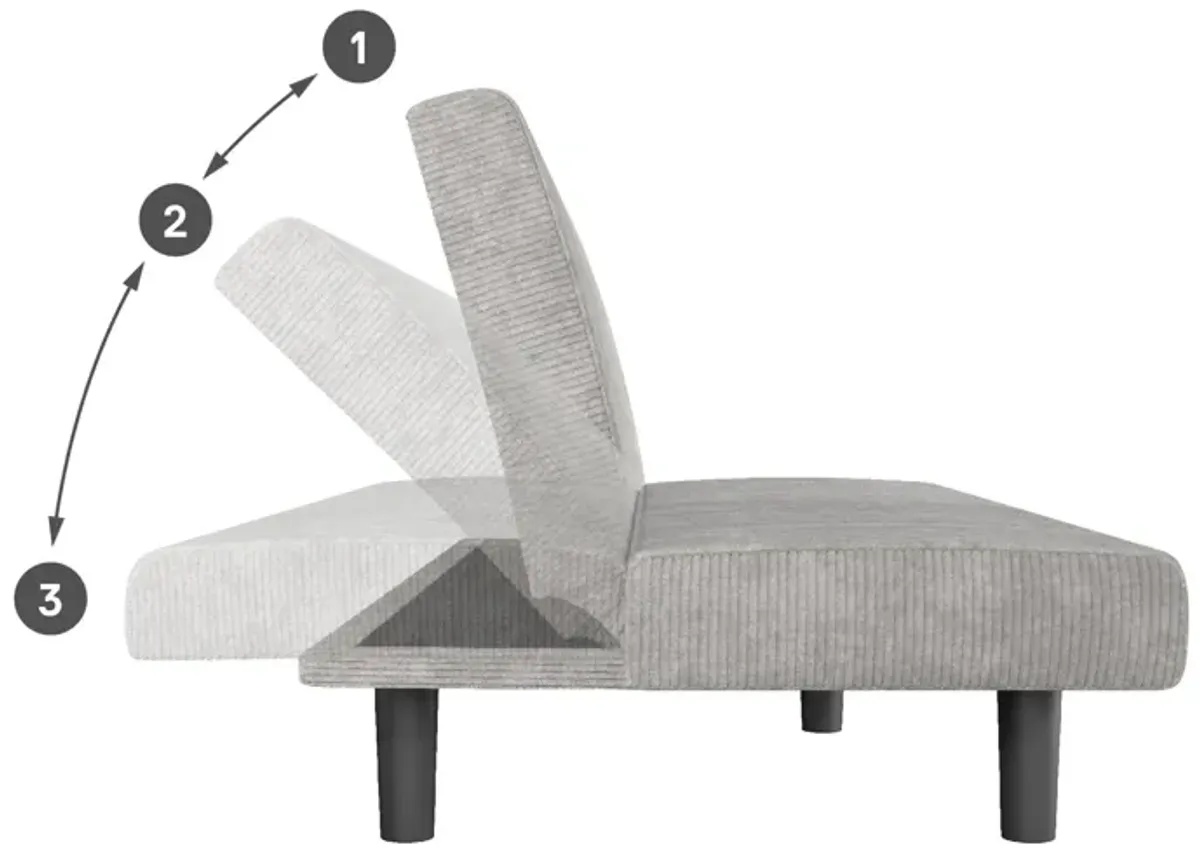 Kelra Armless Mid-Century Futon Sofa Bed