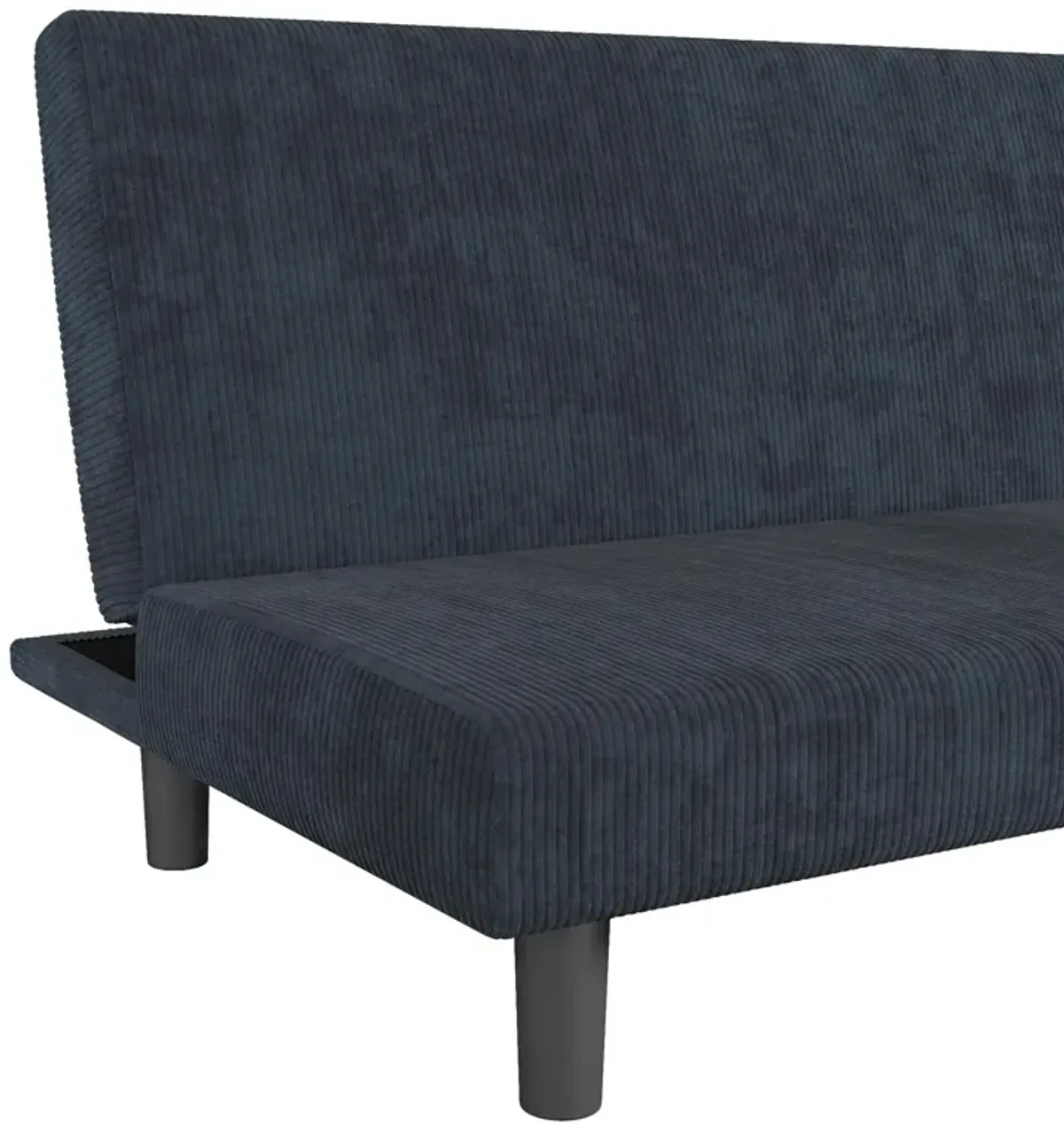 Kelra Armless Mid-Century Futon Sofa Bed