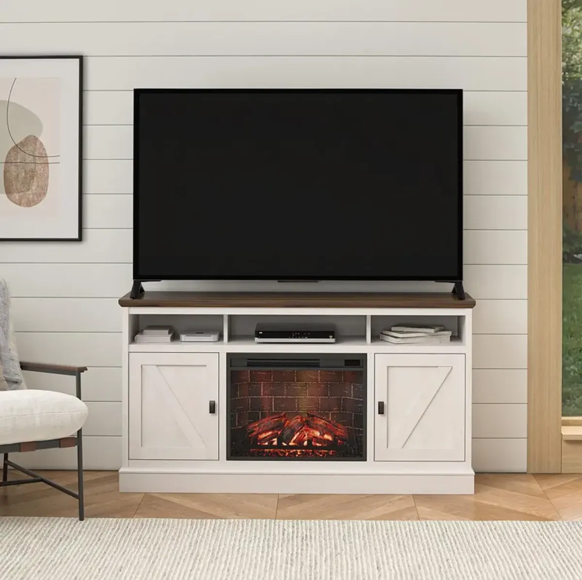 Ashton Lane Electric Fireplace TV Stand with Remote for TVs up to 65''