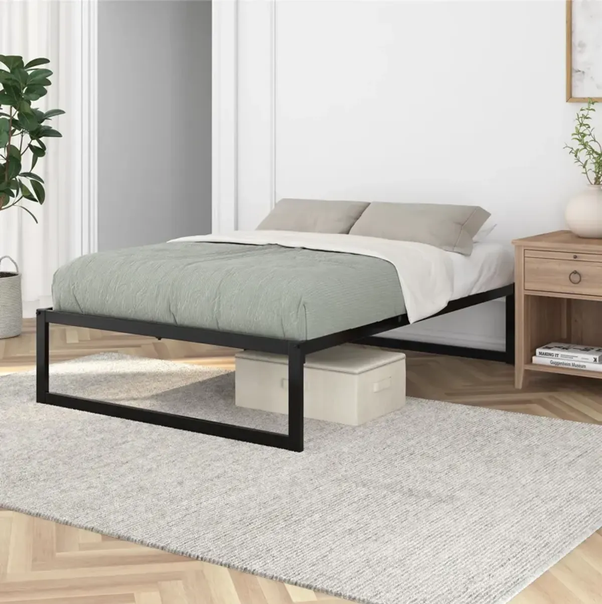 Avey Modern Metal Platform Bed Frame