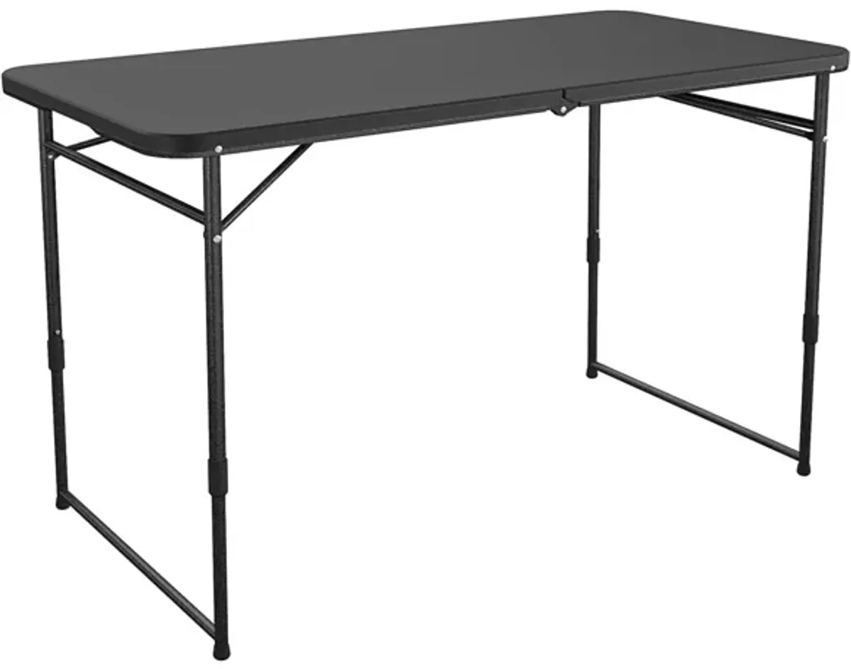 4 ft. Fold in Half Adjustable Height Indoor/Outdoor Utility Table