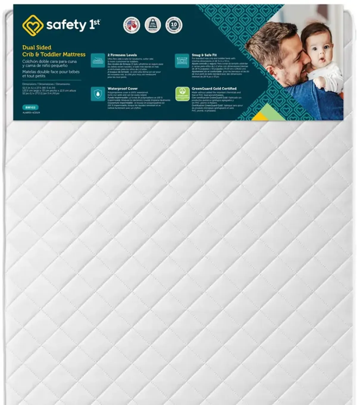 Cozy Snuggles Deluxe Dual 2-in-1 Baby Crib and Toddler Mattress