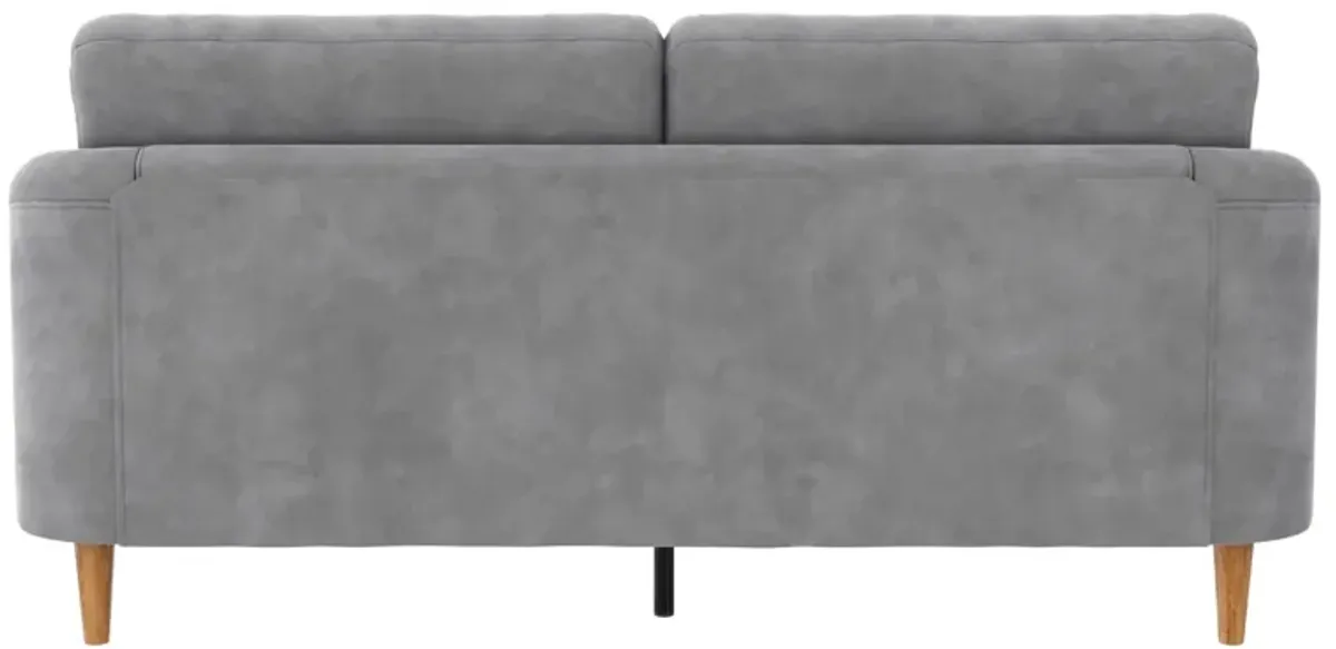 Moon 73.5" Velvet Upholstered Sofa with Curved Back