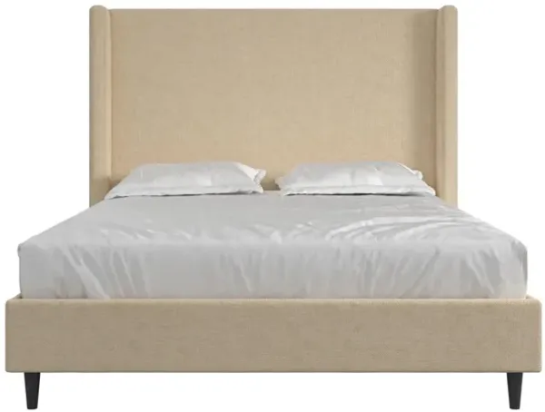 Eveline Upholstered Wingback Bed