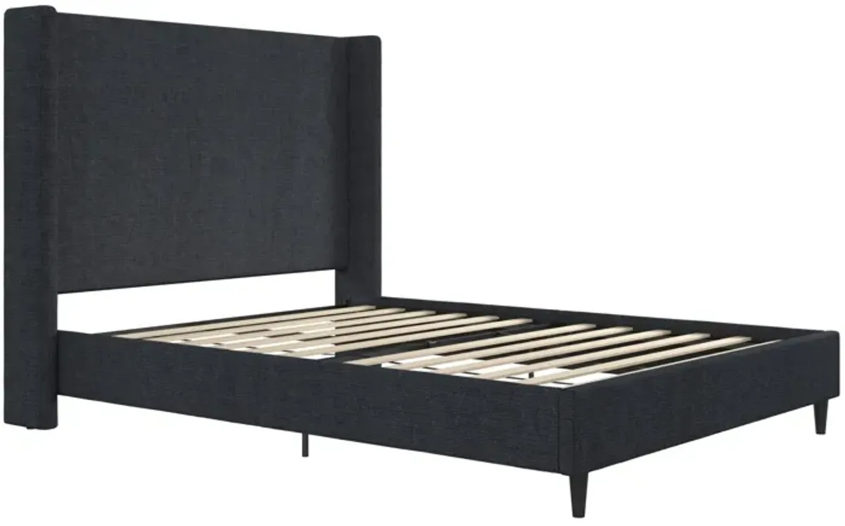 Eveline Upholstered Wingback Bed