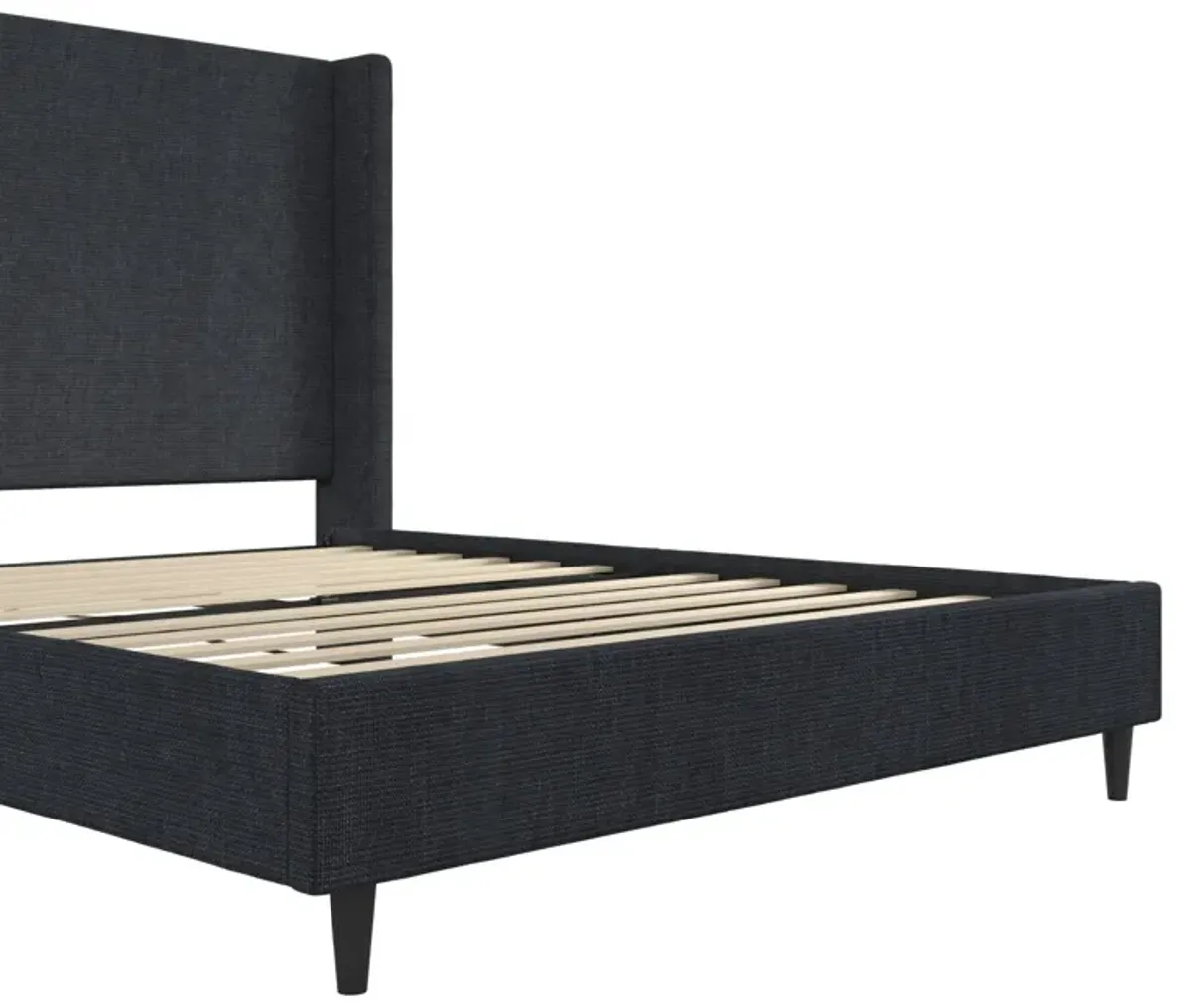 Eveline Upholstered Wingback Bed