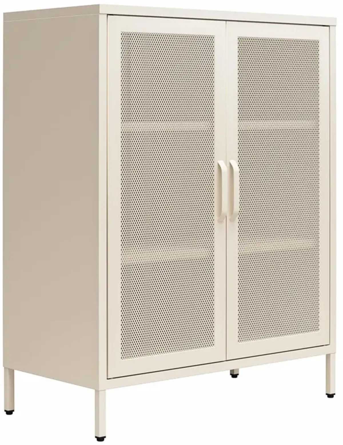 Channing 2 Door Accent Cabinet-Mesh Metal Locker