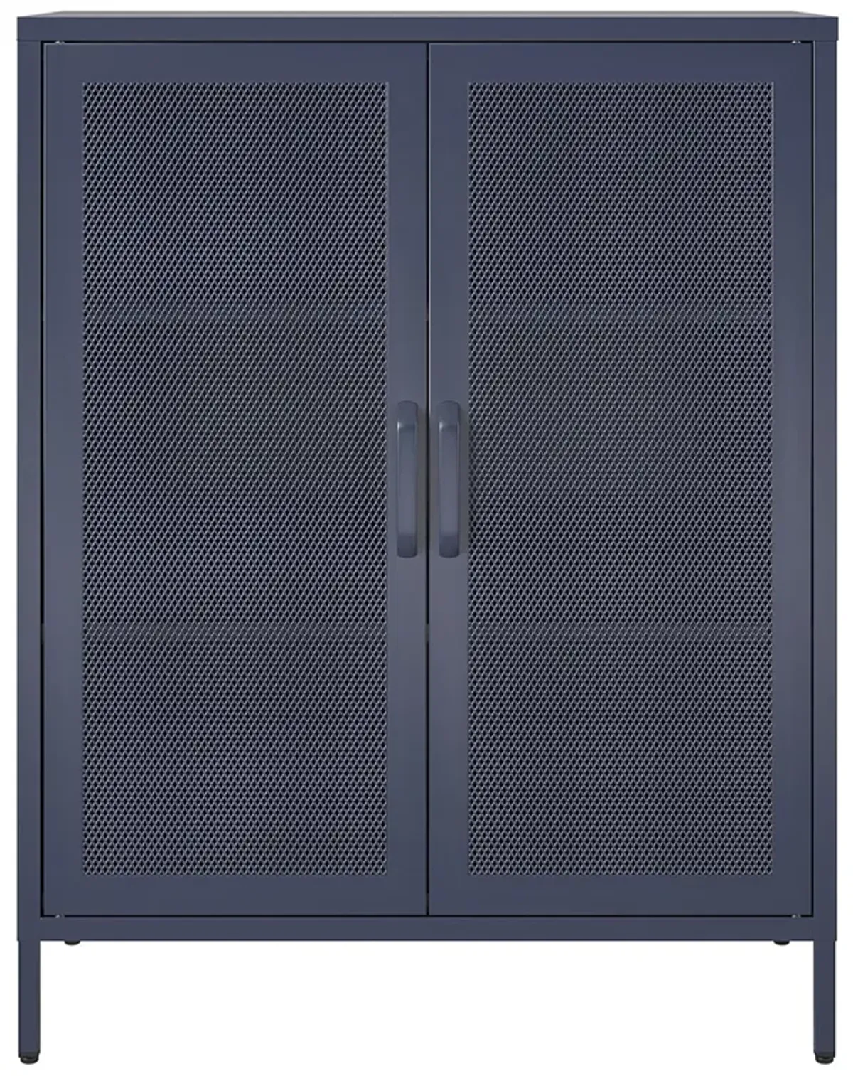 Channing 2 Door Accent Cabinet-Mesh Metal Locker