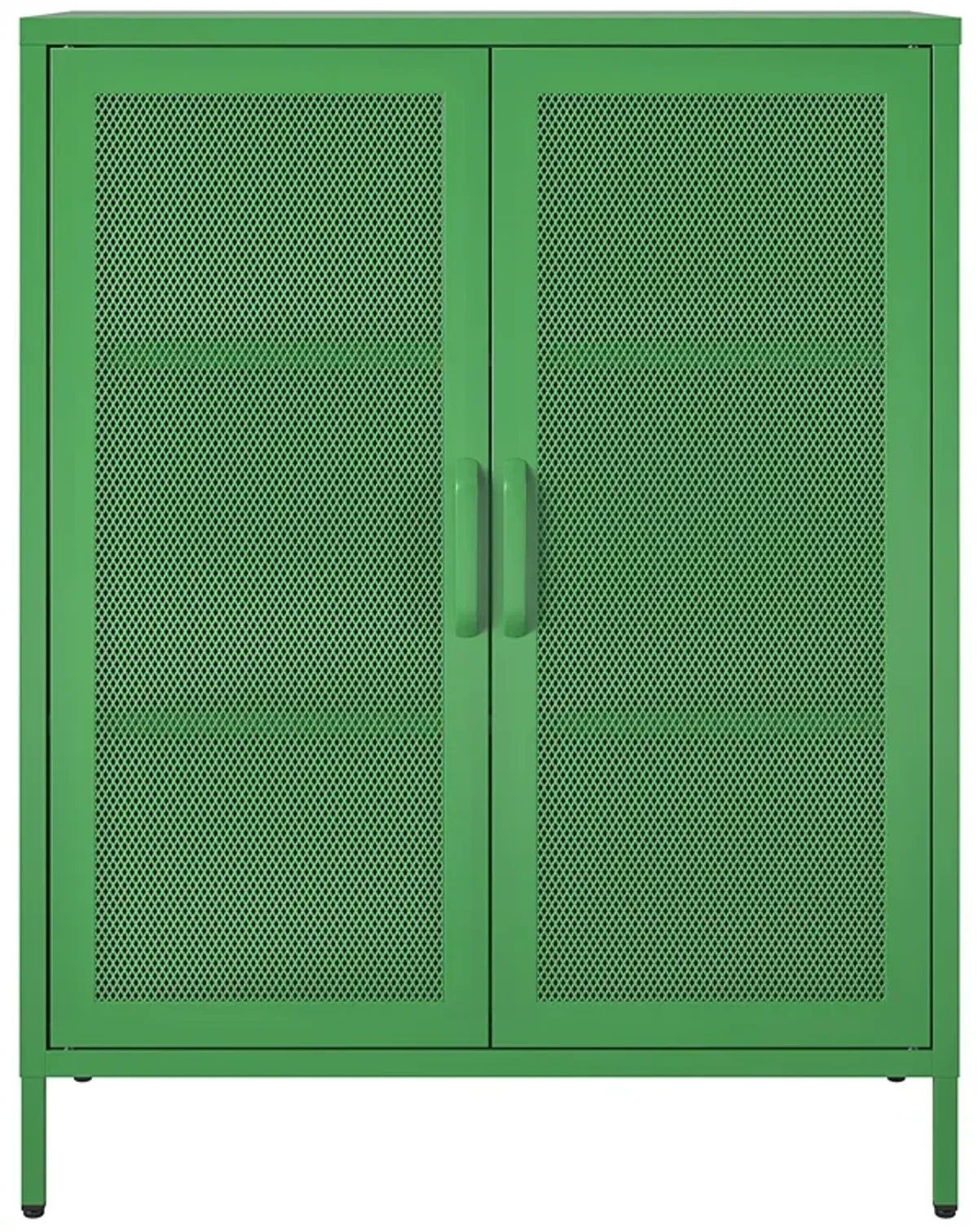 Channing 2 Door Accent Cabinet-Mesh Metal Locker