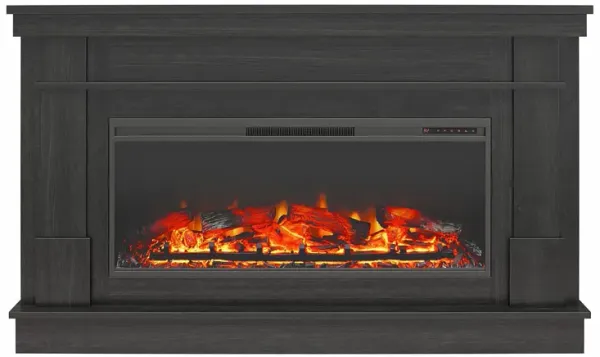 Elmcroft Wide Mantel with 43" Linear Electric Fireplace Insert