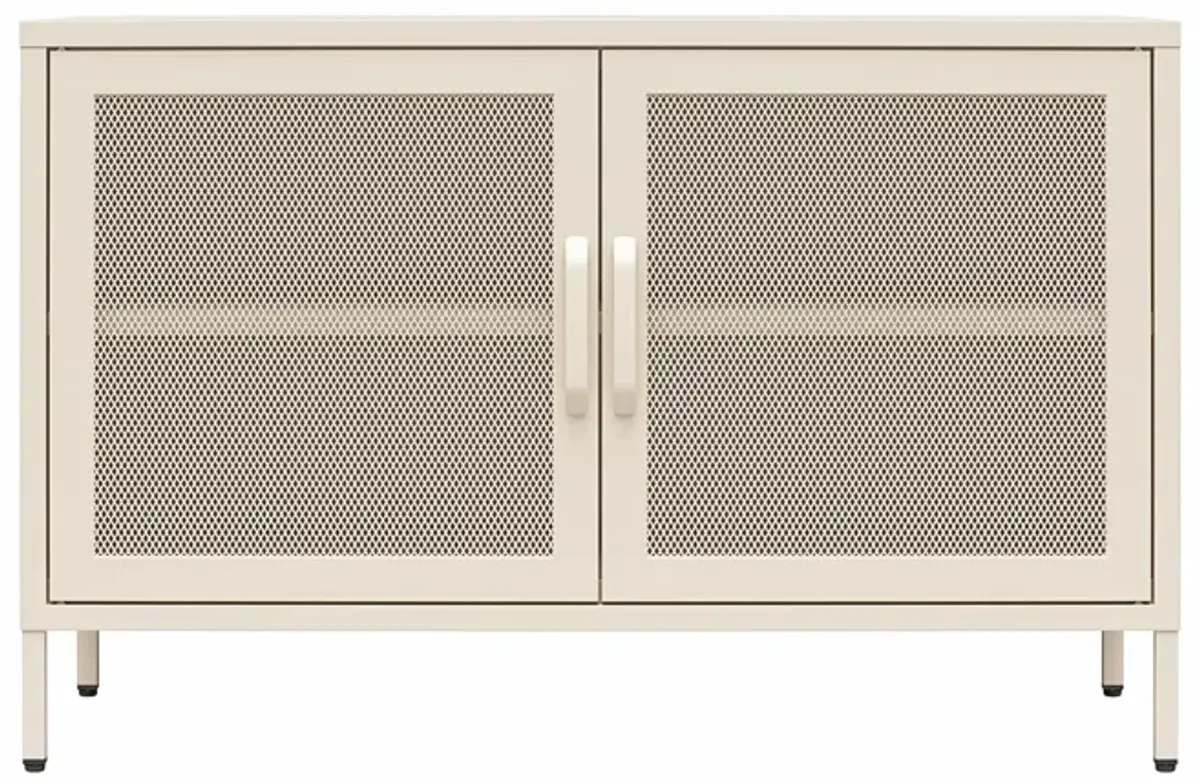 Channing 2 Door Storage Cabinet-Mesh Metal Locker