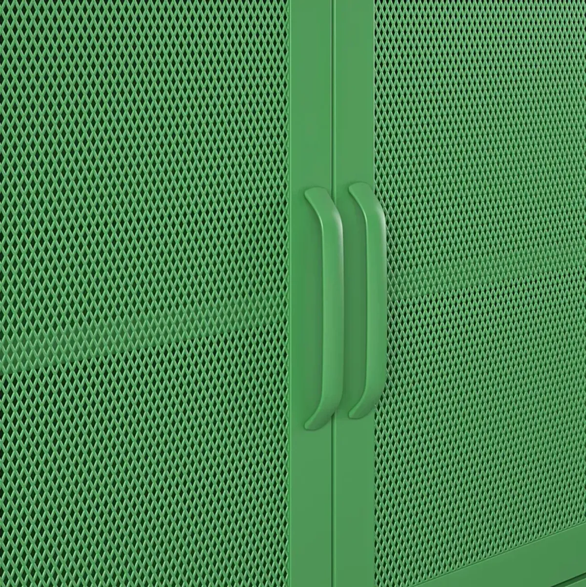 Channing 2 Door Storage Cabinet-Mesh Metal Locker