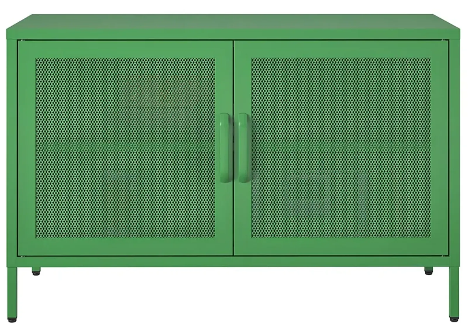 Channing 2 Door Storage Cabinet-Mesh Metal Locker