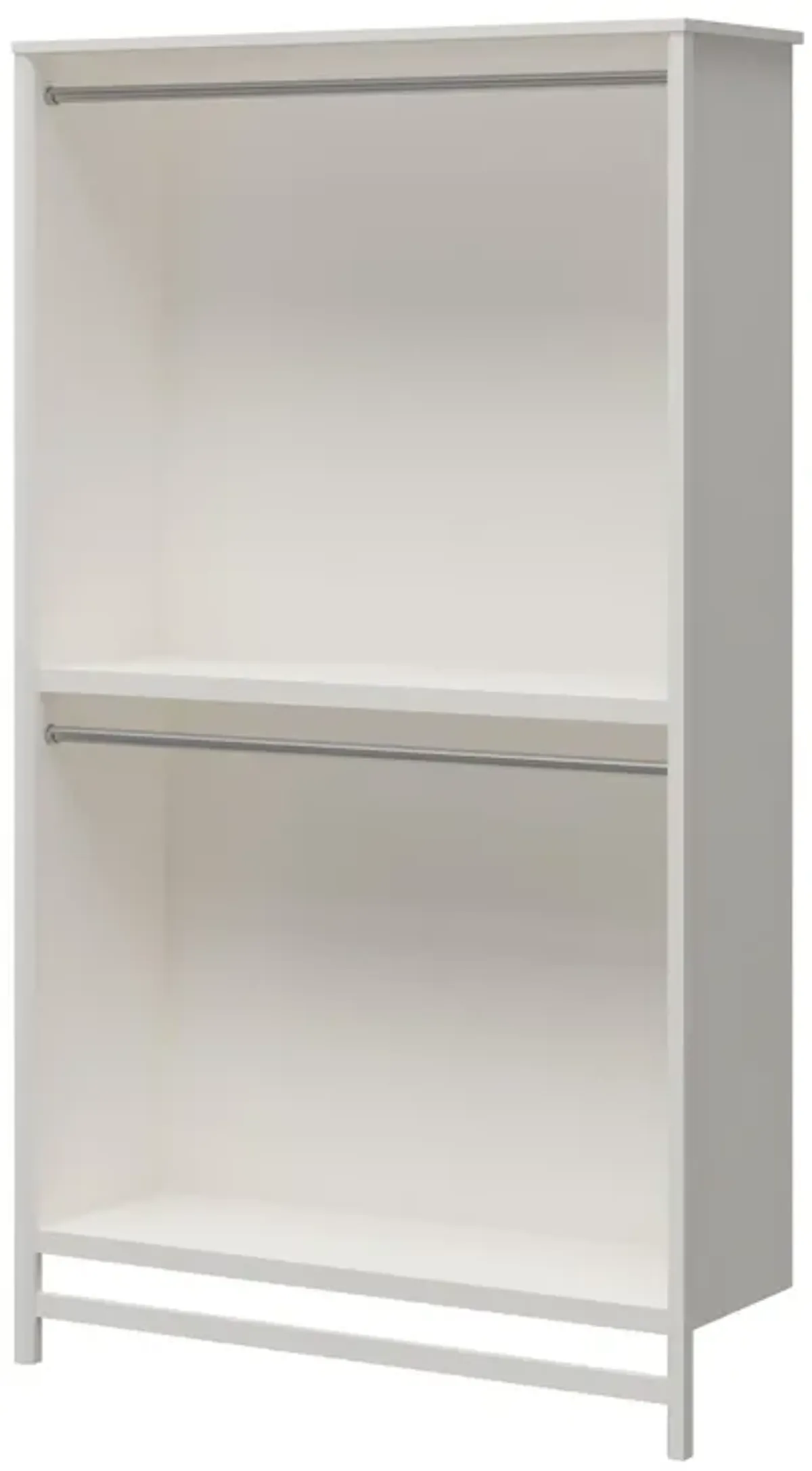 Luxe Extra Wide 2 Shelf Double Clothing Rod Closet Tower