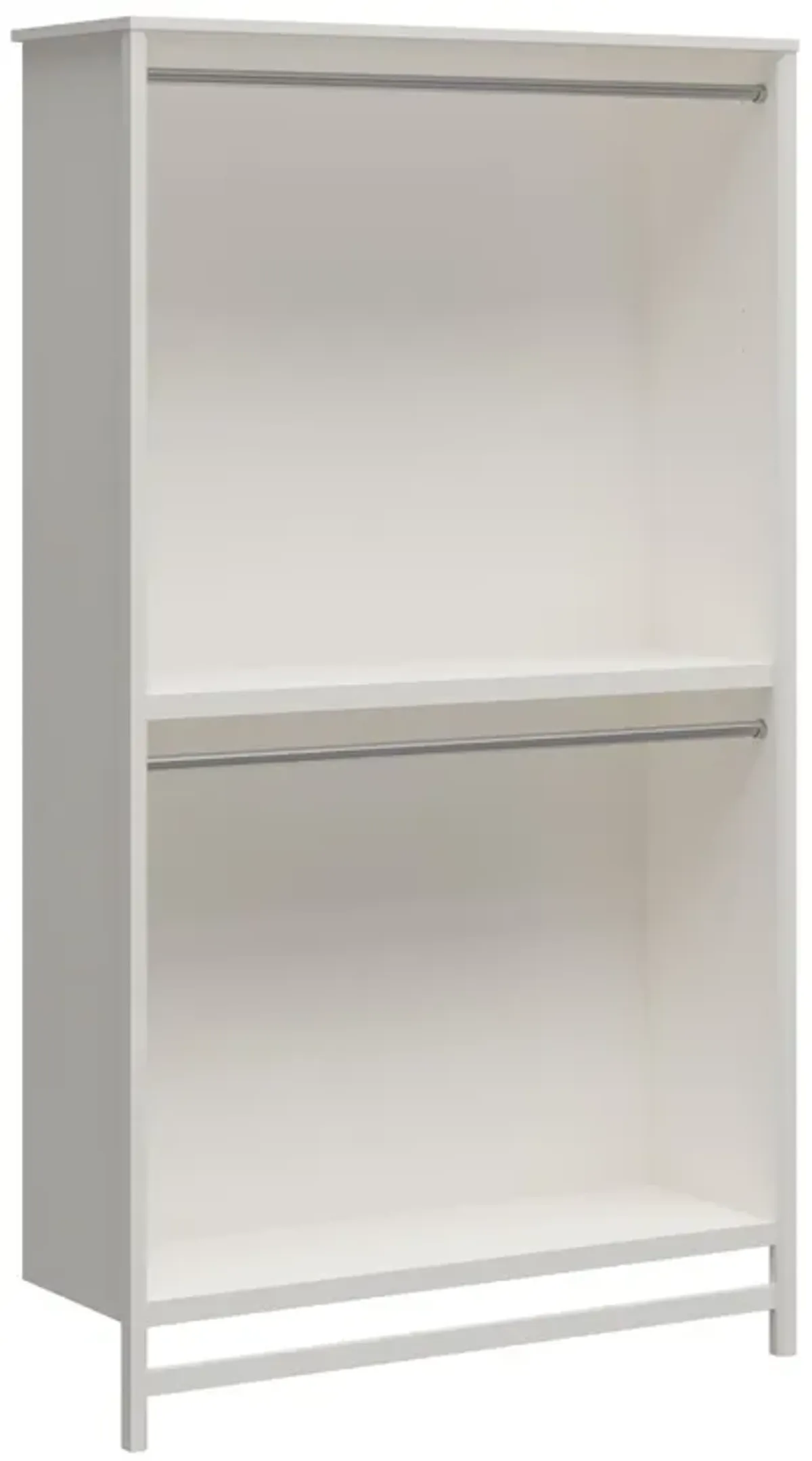 Luxe Extra Wide 2 Shelf Double Clothing Rod Closet Tower