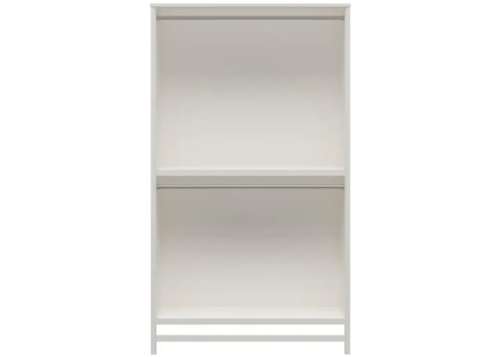 Luxe Extra Wide 2 Shelf Double Clothing Rod Closet Tower