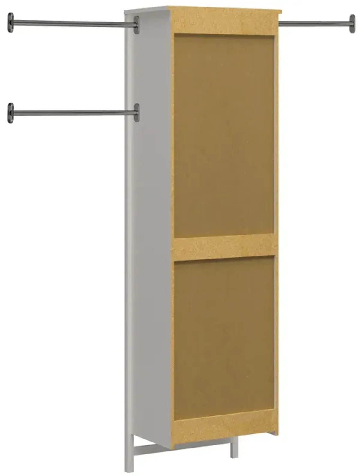 Luxe 6 Shelf Closet Tower with 3 Adjustable Clothing Rods