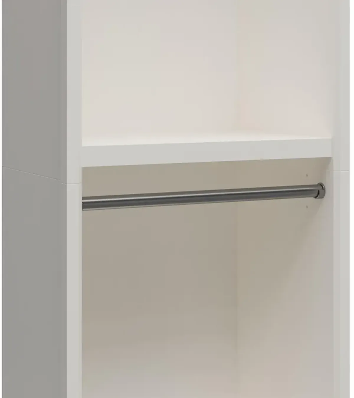 Luxe 2 Shelf Double Clothing Rod Closet Tower