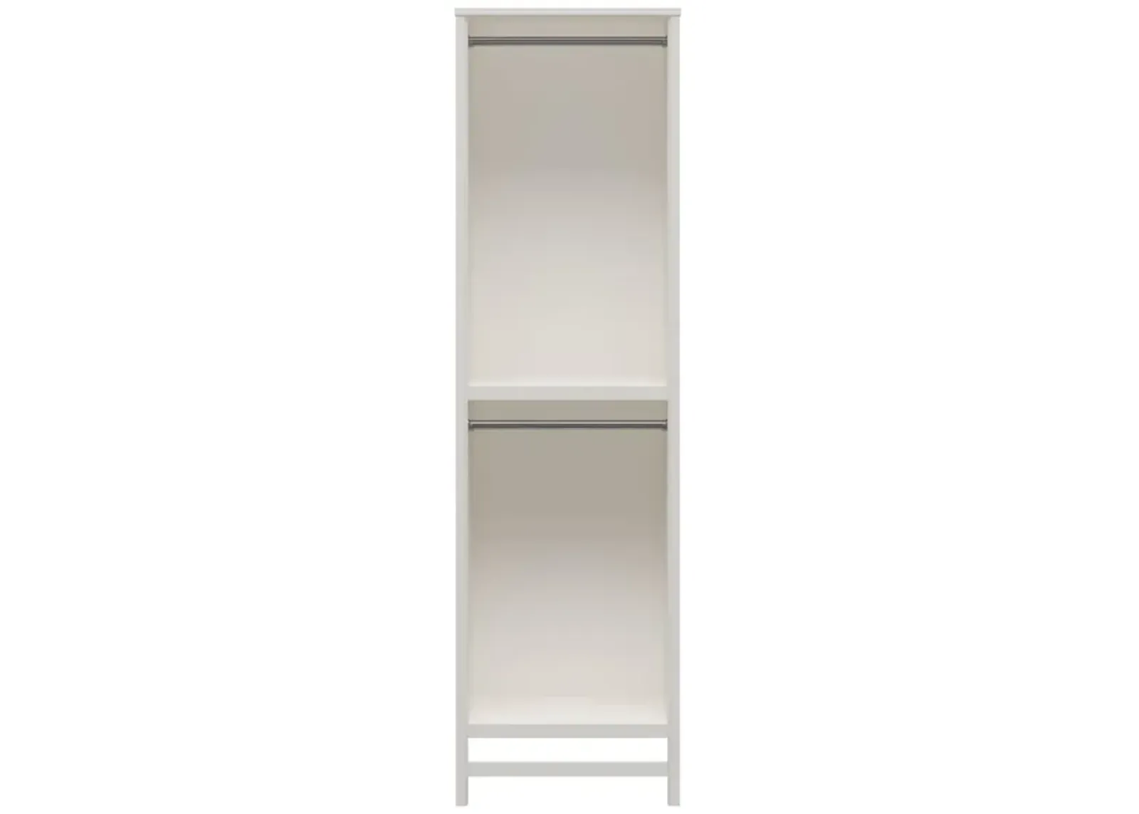 Luxe 2 Shelf Double Clothing Rod Closet Tower