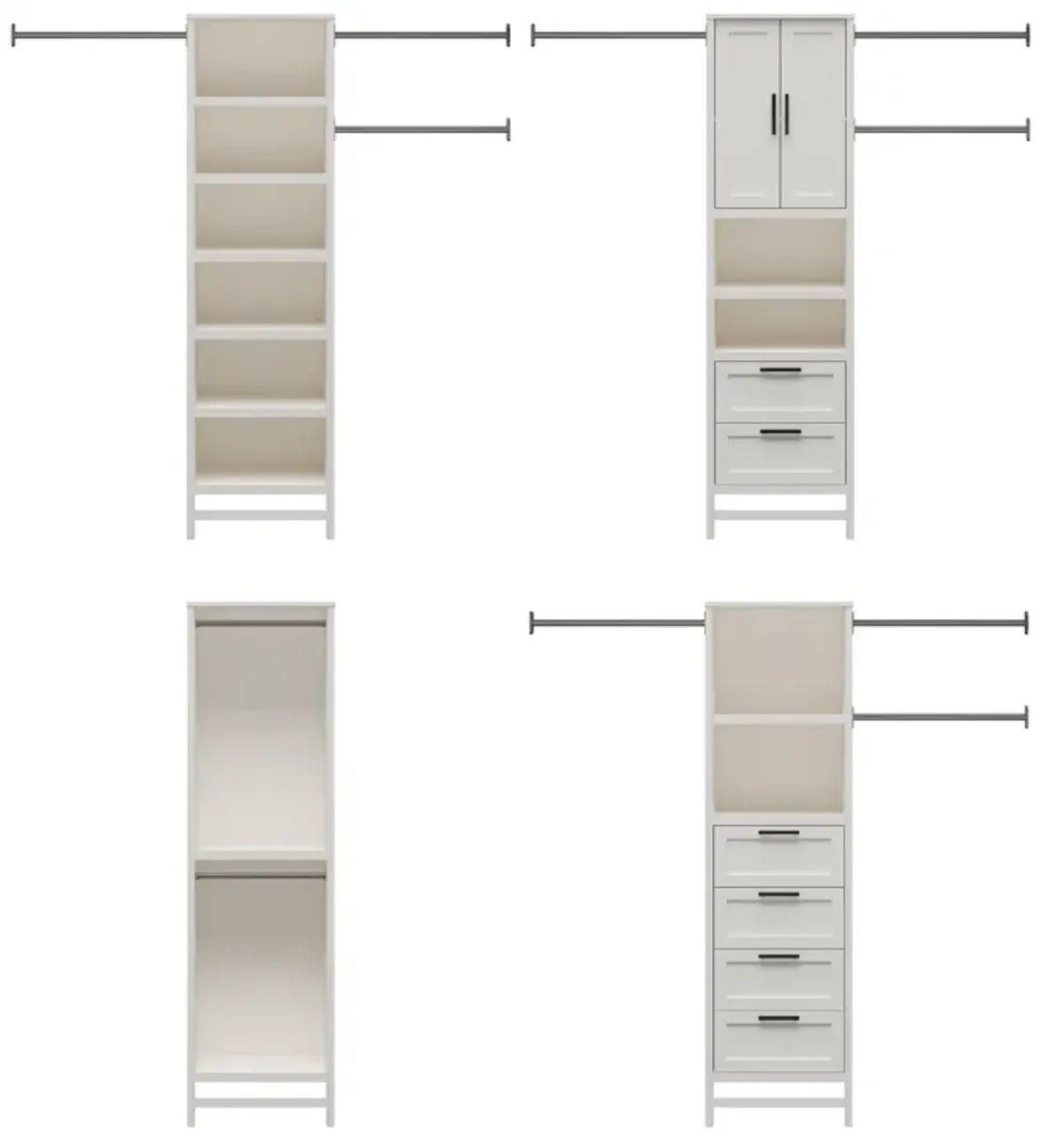 Luxe Wardrobe Closet Organizer 4-Piece Bundle