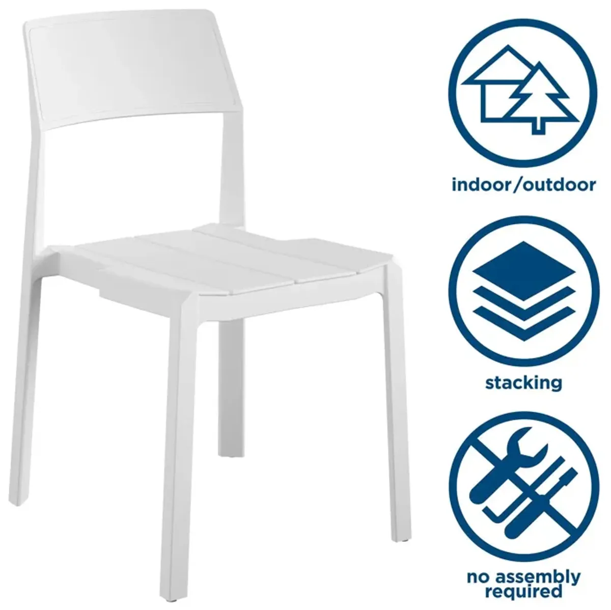 Chandler Indoor/Outdoor Stacking Dining Chairs, Set of 4