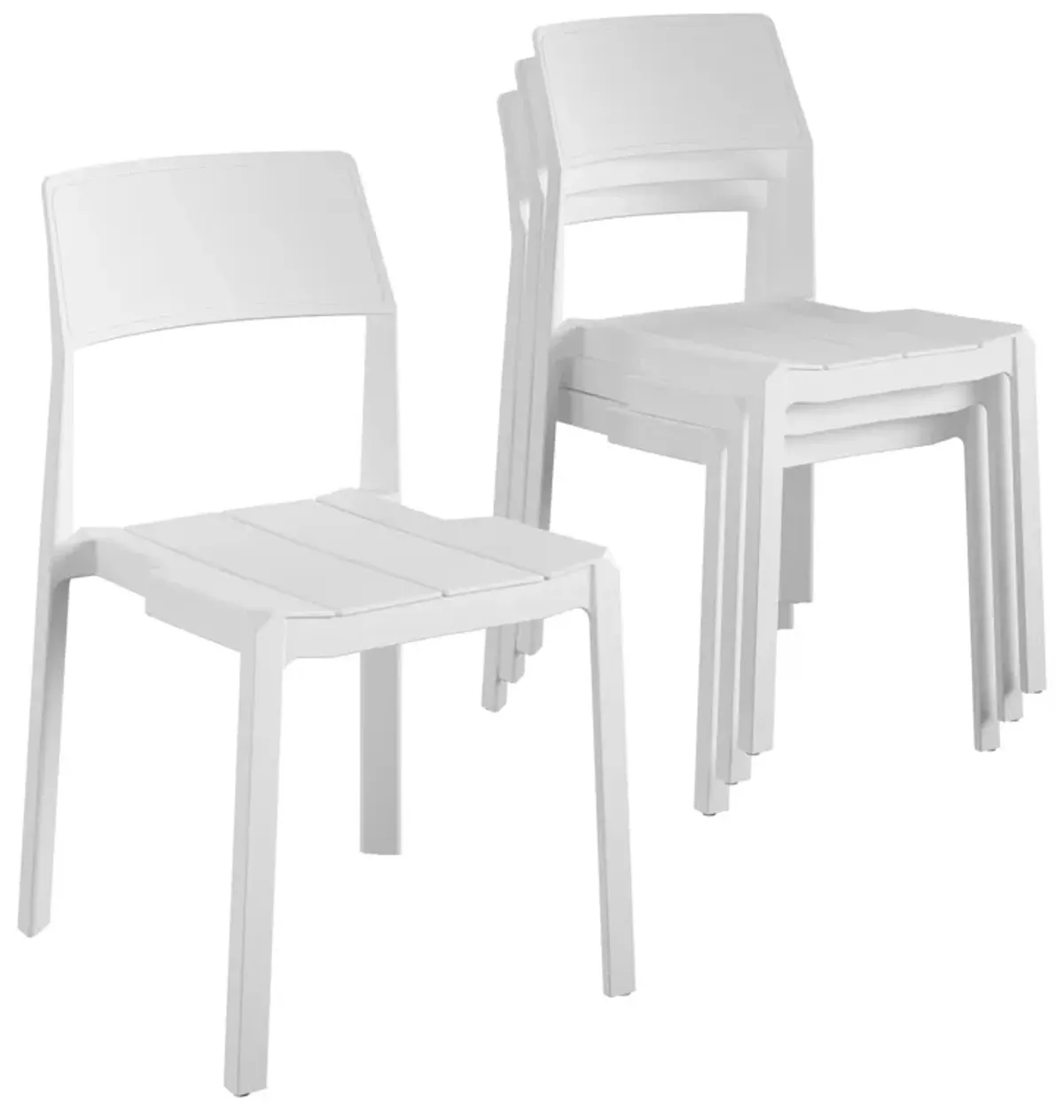 Chandler Indoor/Outdoor Stacking Dining Chairs, Set of 4