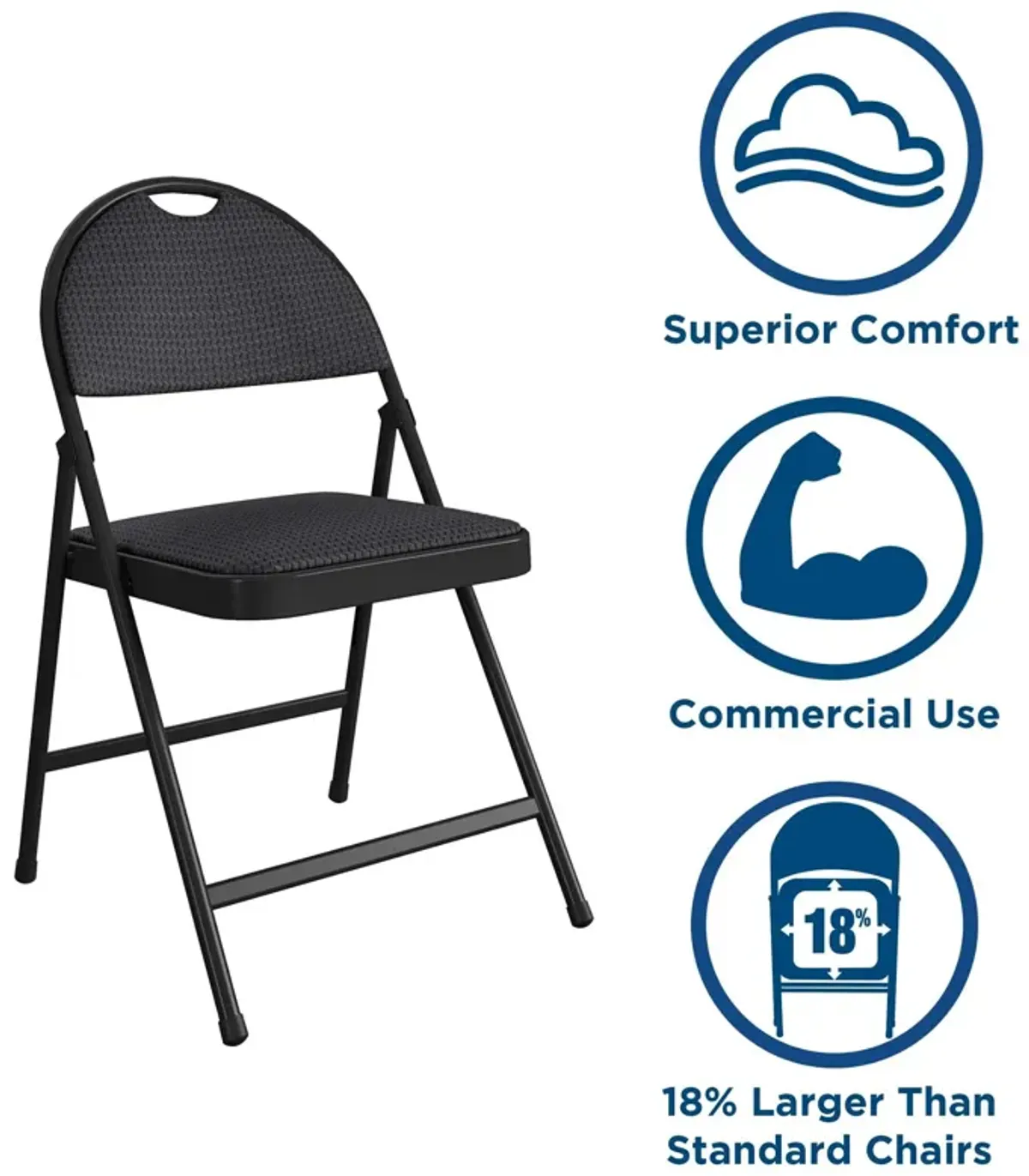 Commercial XL Smartfold™ Fabric Padded Chair