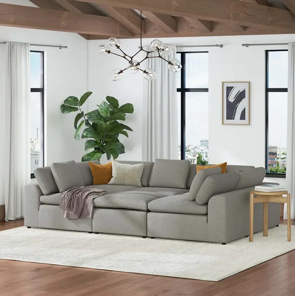 York Pit-Shaped Sectional Sofa Bundle