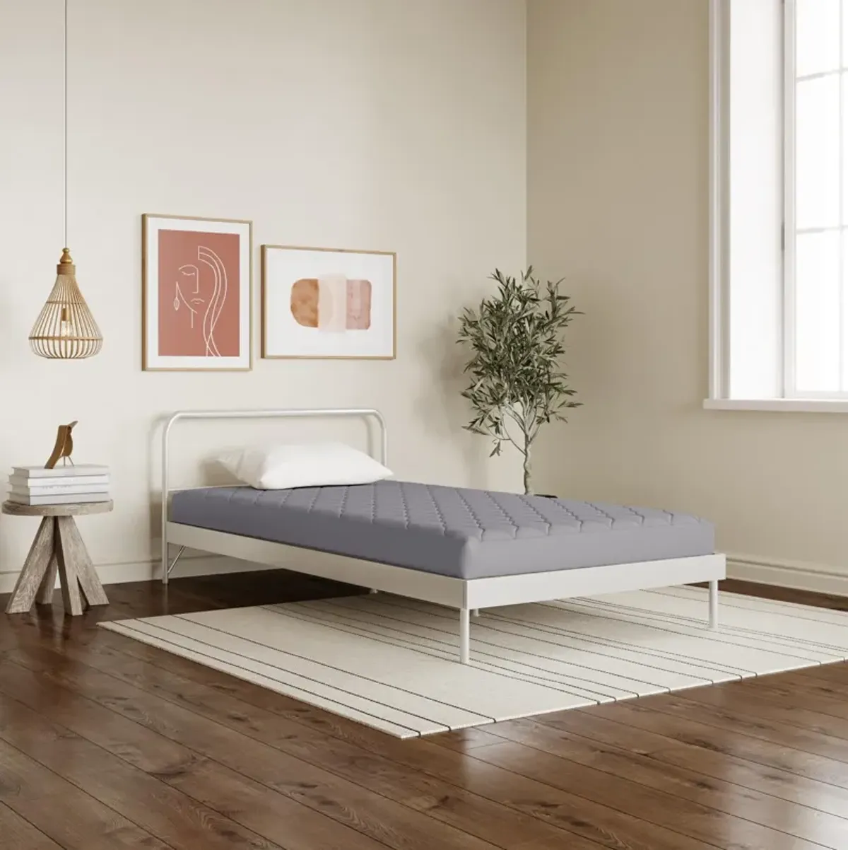 Alex 6" Quilted Twin Mattress with Machine Washable Cover