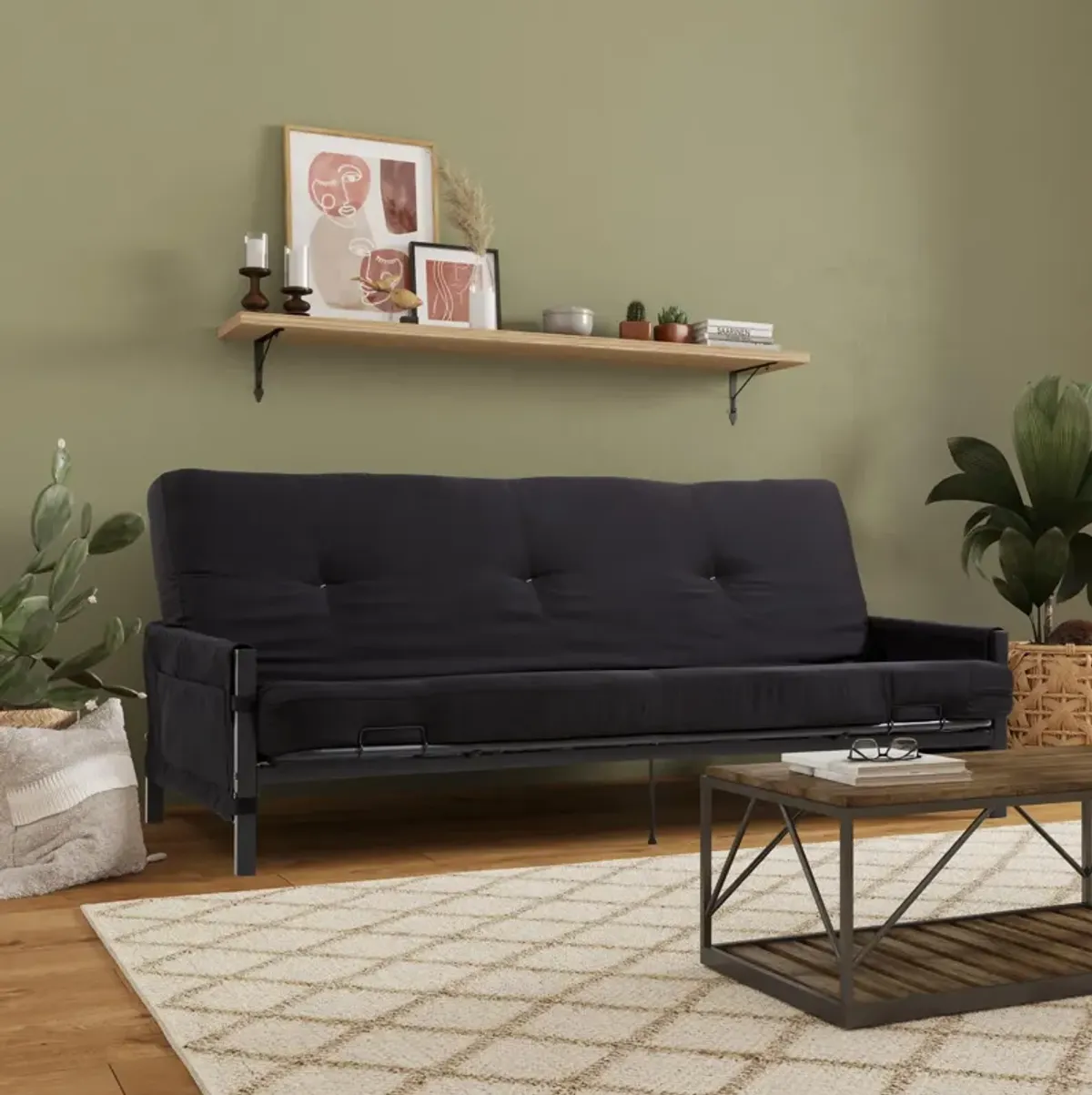 Fairview Storage Futon with 6" Mattress