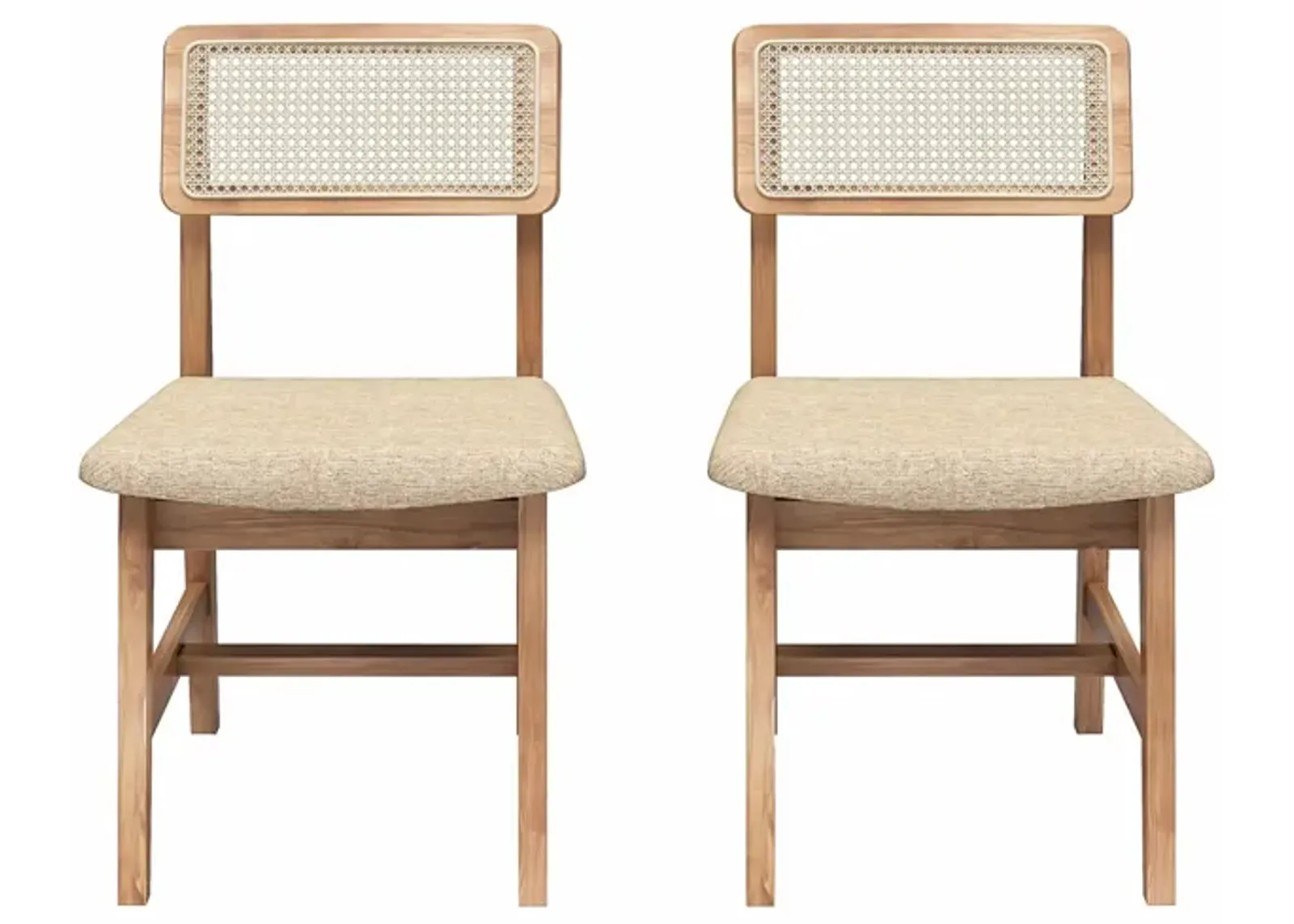 Eleni Cane Dining Chairs, Set of 2