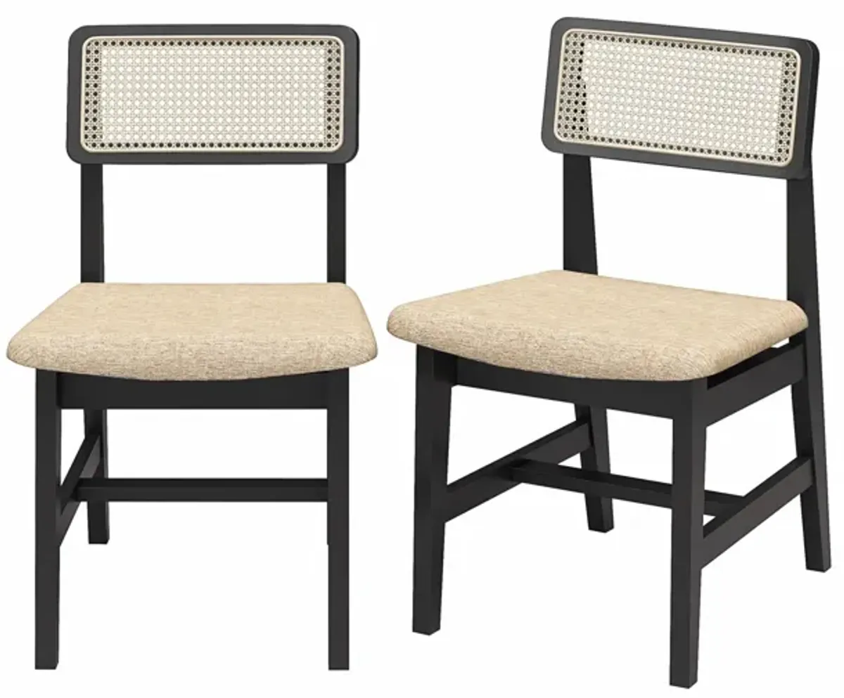 Eleni Cane Dining Chairs, Set of 2