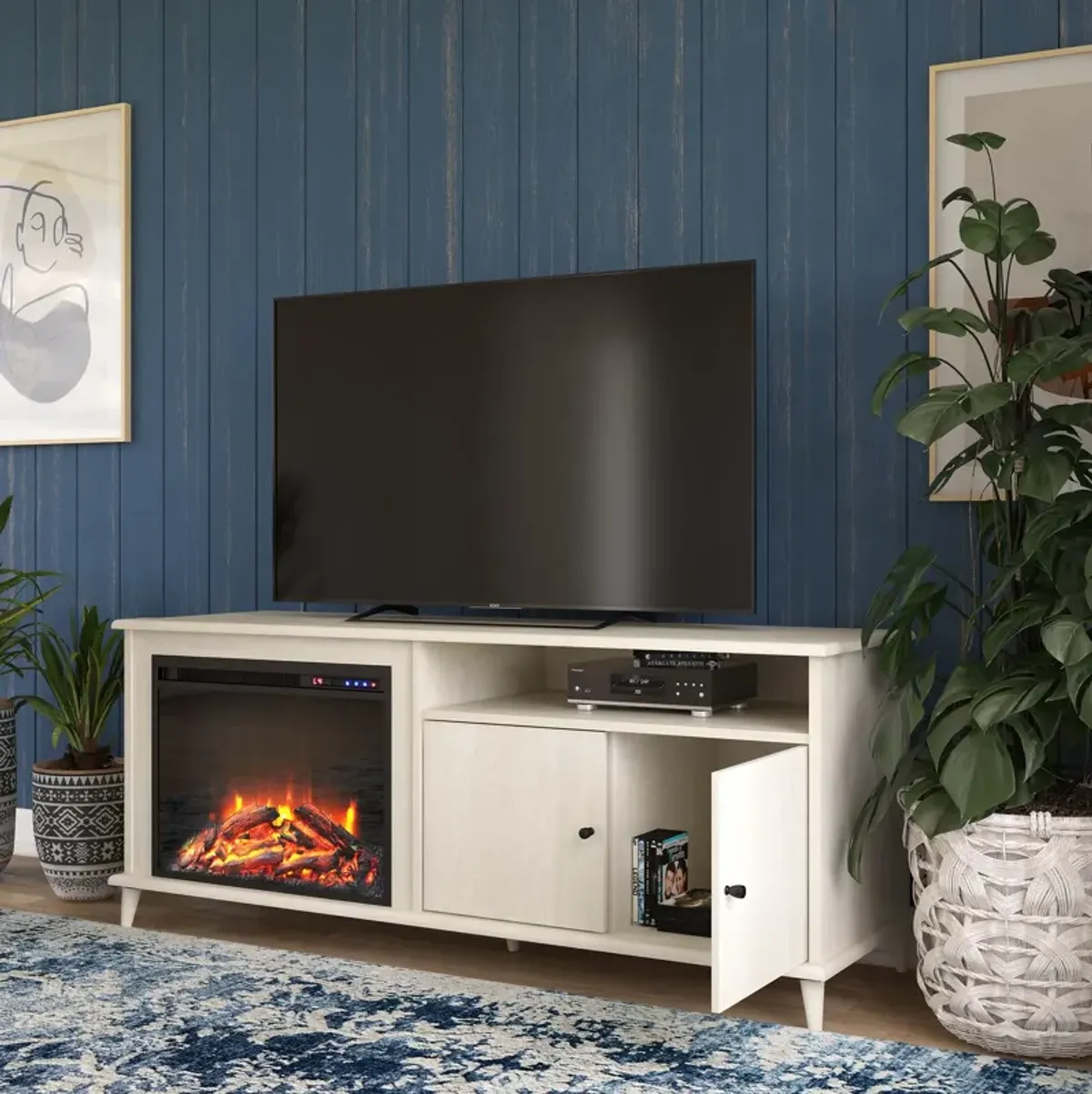 Farnsworth Fireplace TV Stand for TVs up to 65"