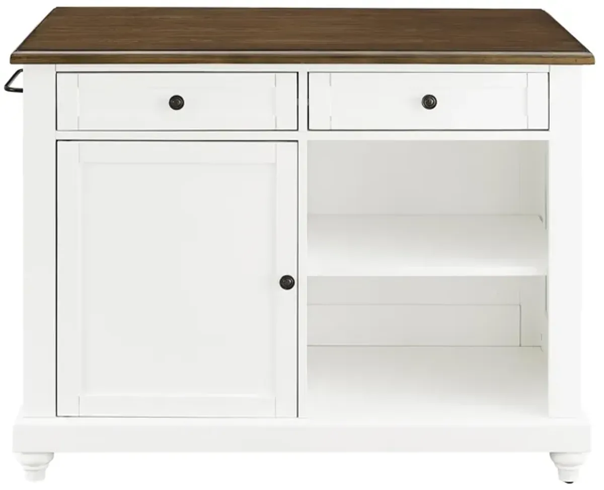 Kelsey Kitchen Island with 2 Stools and Drawers