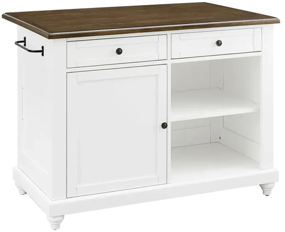 Kelsey Kitchen Island with 2 Stools and Drawers