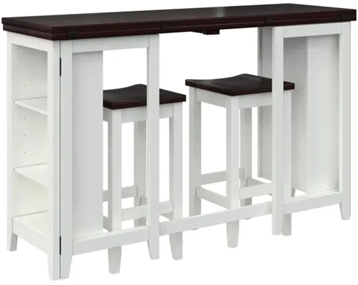 Jorden 3 Piece Counter Height Drop-Leaf Dining Set