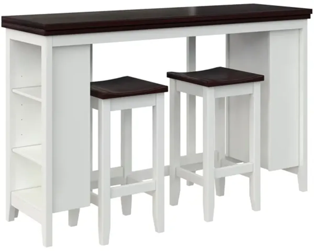 Jorden 3 Piece Counter Height Drop-Leaf Dining Set