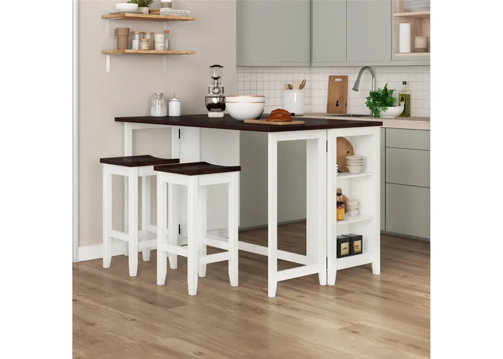 Jorden 3 Piece Counter Height Drop-Leaf Dining Set