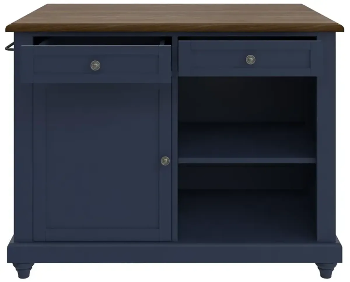 Kelsey Kitchen Island with 2 Stools and Drawers